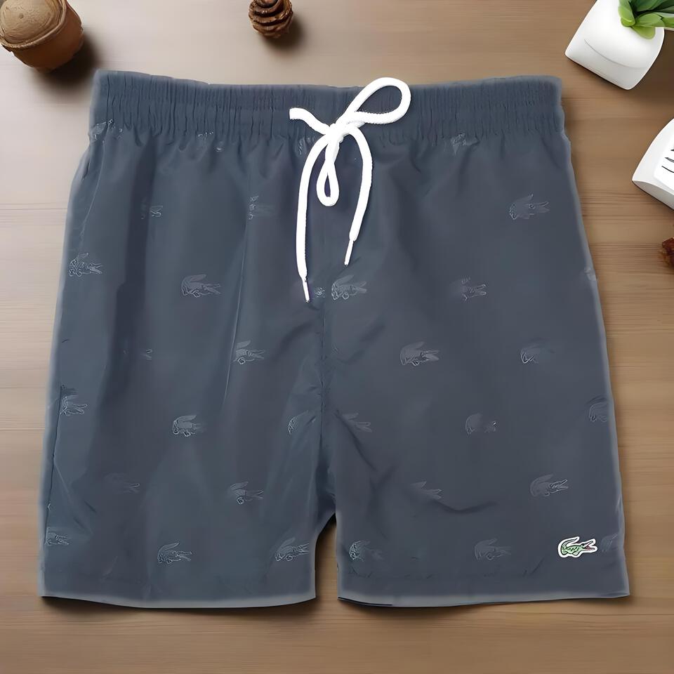 Lacoste Men's Black Casual Shorts - Classic Cotton French Style