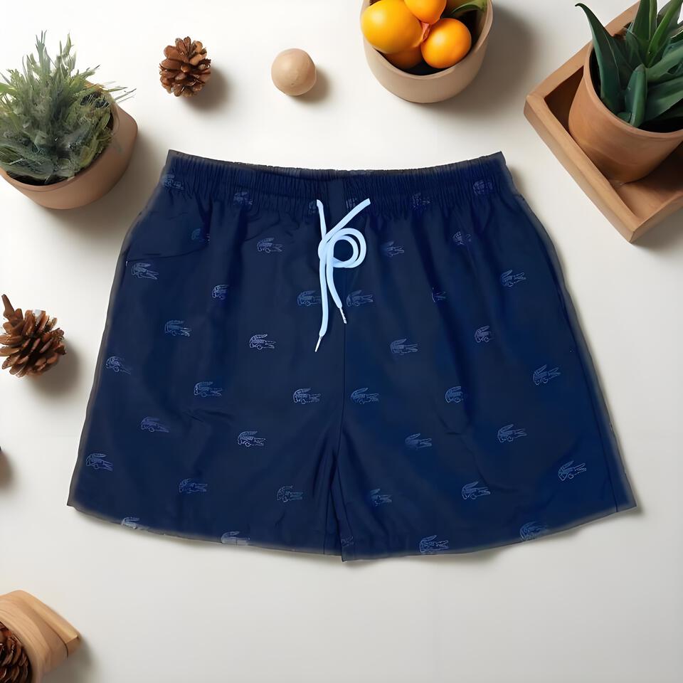 Lacoste Men's Black Cotton Shorts | Classic Casual Comfort