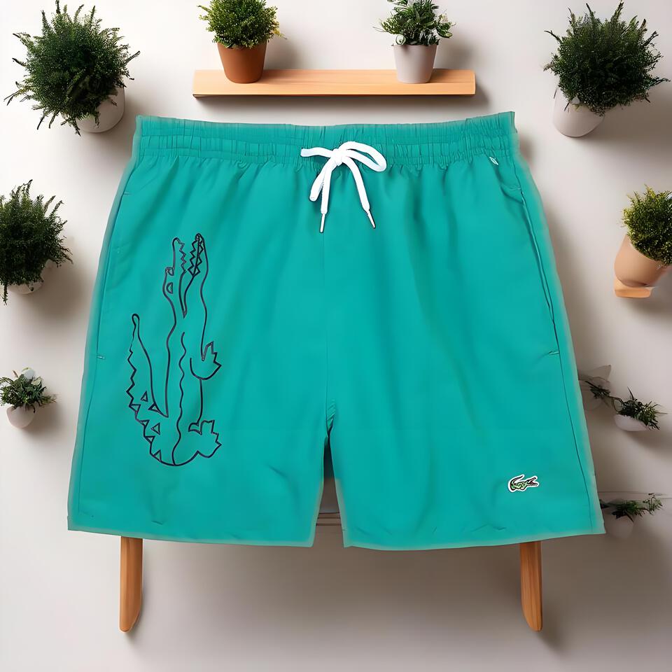 LACOSTE Men's Classic Light Green Shorts - Breathable & Casual