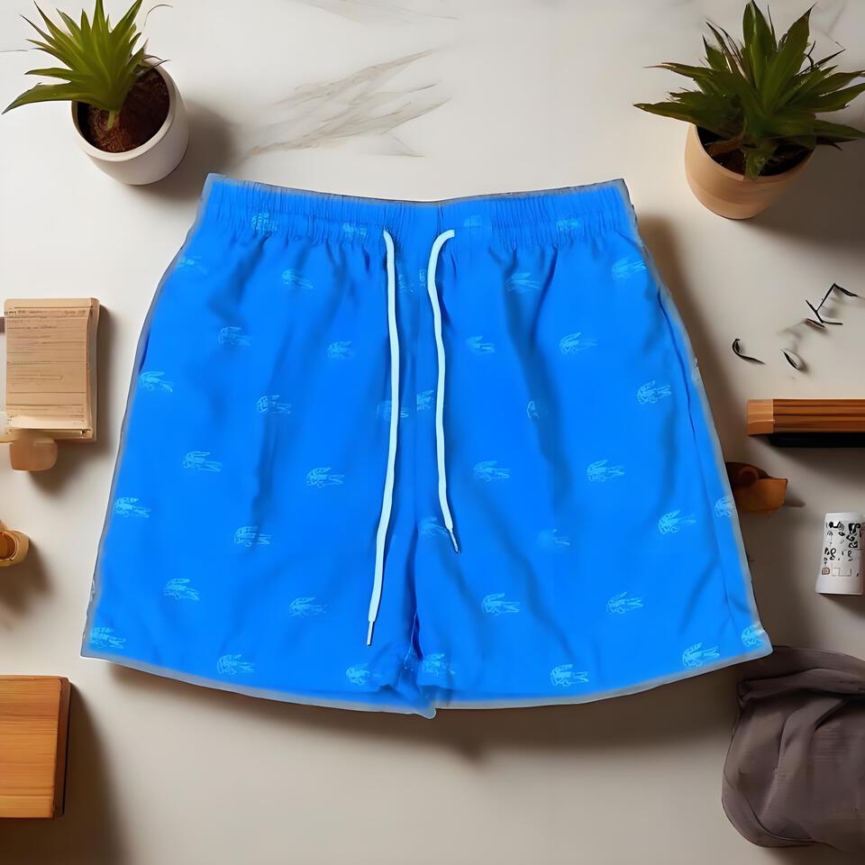 Lacoste Men's Comfort Shorts | Classic Blue Casual Shorts with Crocodile Logo