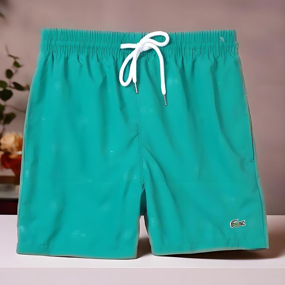 Lacoste Men's Green Breathable Drawstring Shorts