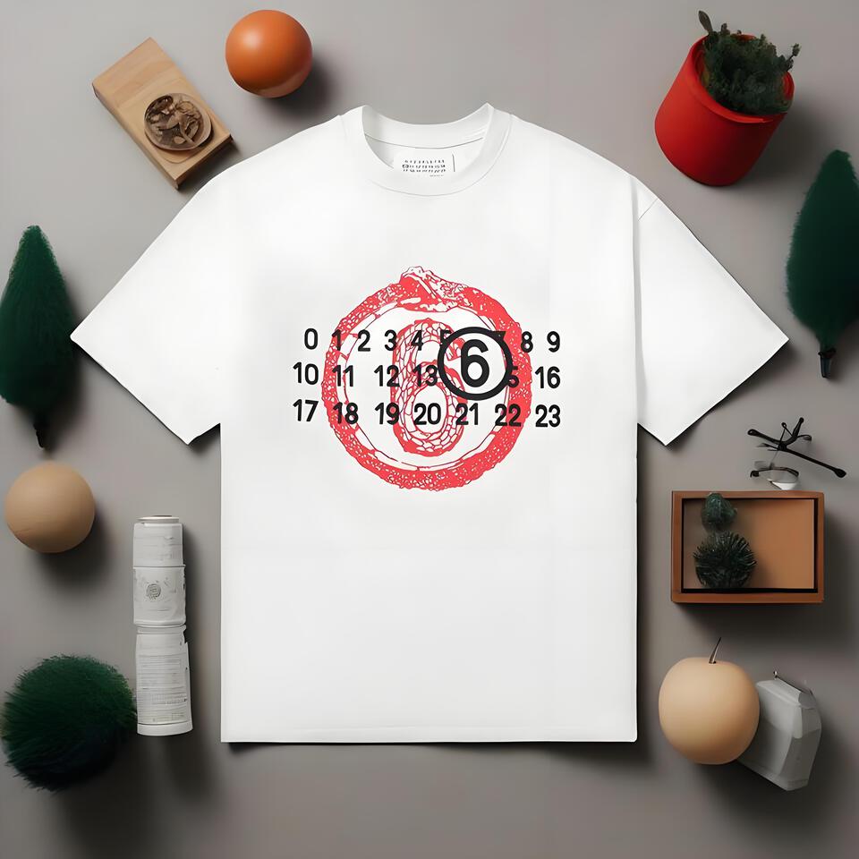 Lago White Combed Cotton Relaxed Snake Print Tee