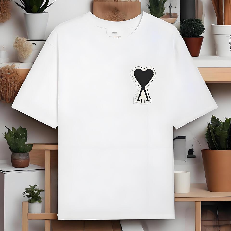 LagoAMI Cotton T-Shirt Unisex Heart Graphic Tee