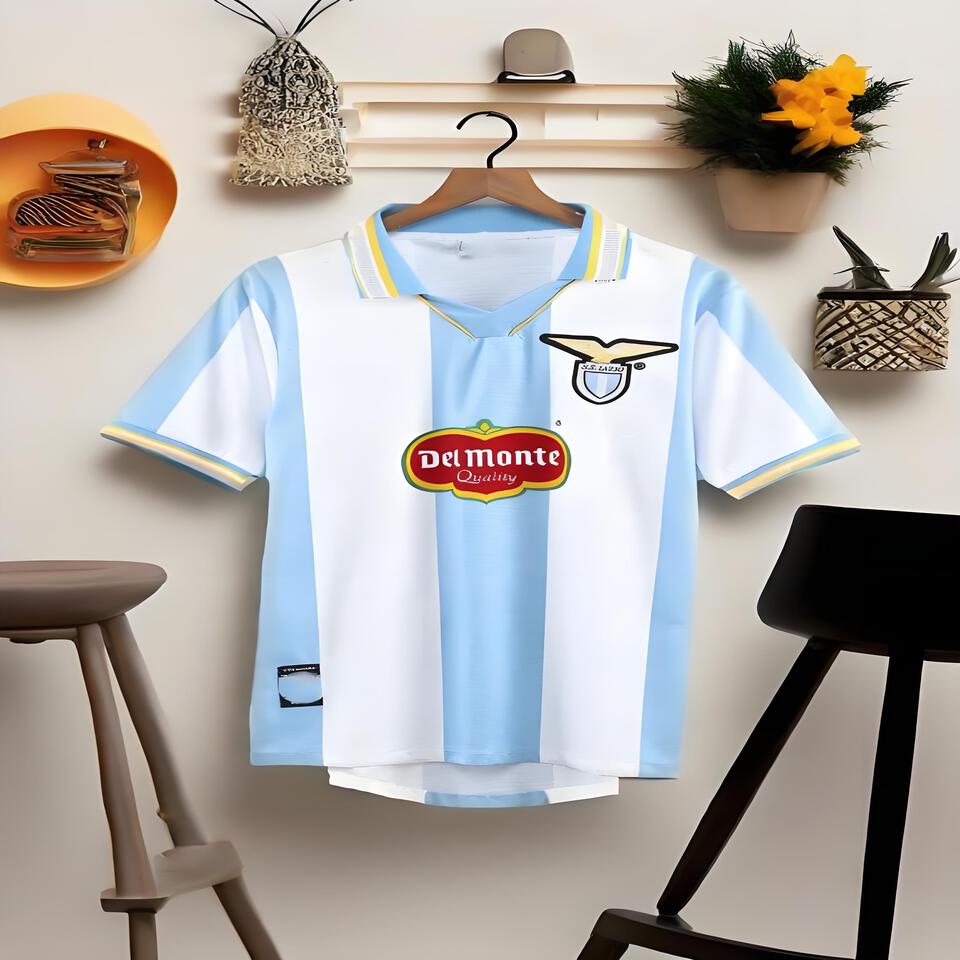 Lazio Classic Blue White Stripe Breathable Men Women Short Sleeve T-Shirt