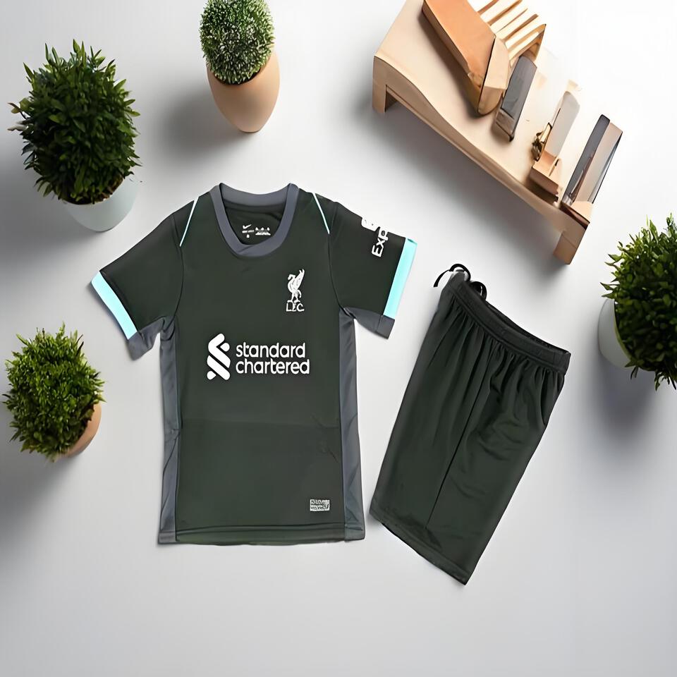 Liverpool FC Black Grey Breathable Quick-Dry Sports Set