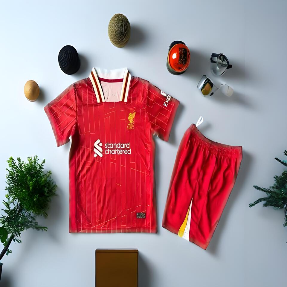 Liverpool FC Kids Home Kit 2024, Jersey Shorts Socks Set