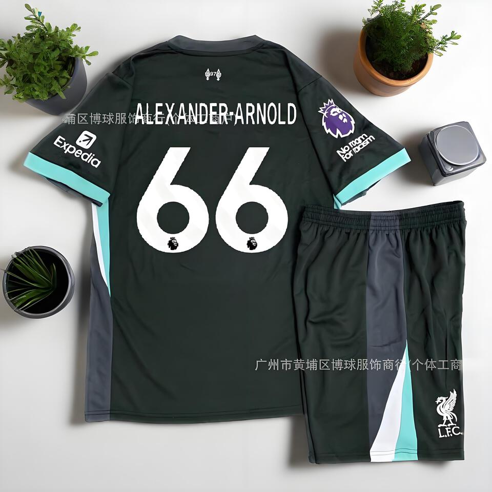 Liverpool FC Quick Dry T-Shirt - Black and Blue Football Training Tee