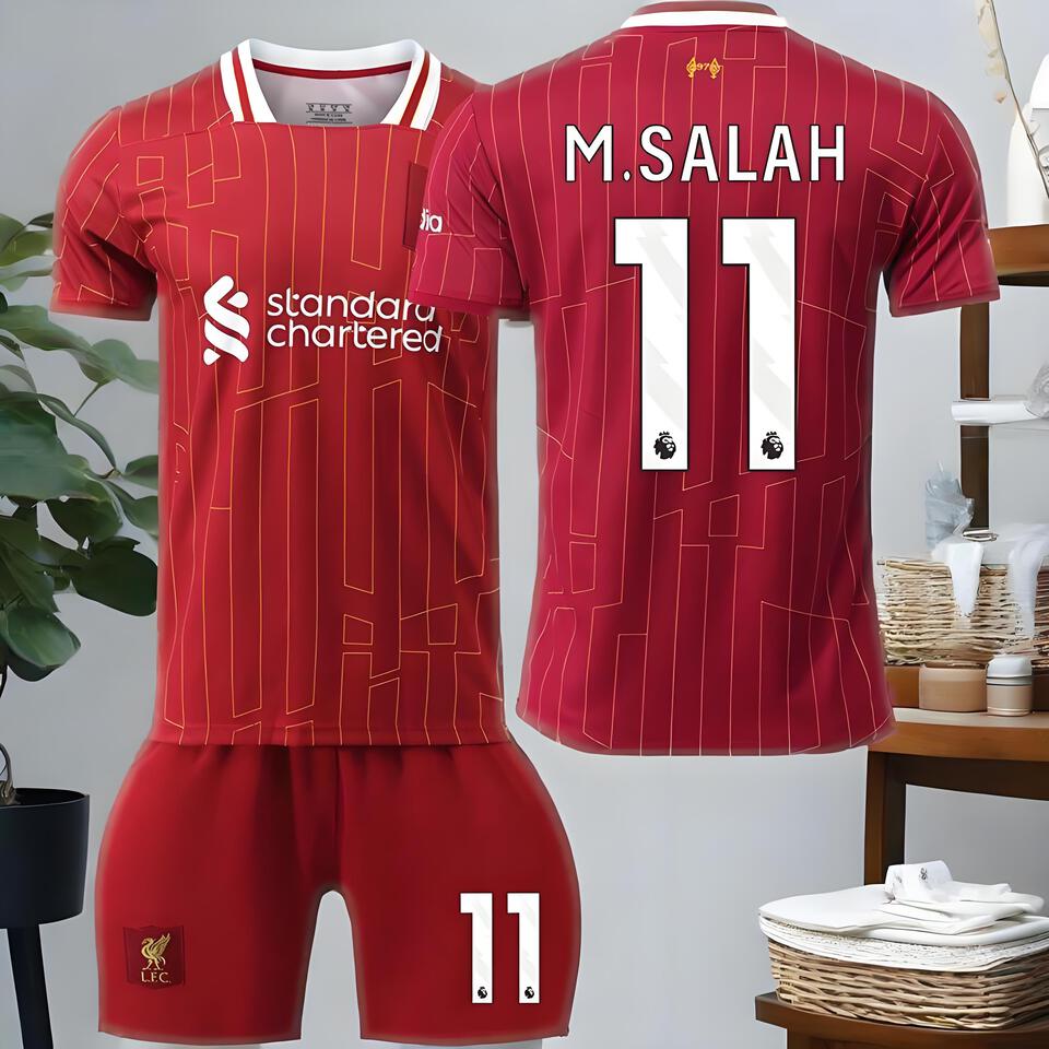 Liverpool Salah Home Red Football Shirt 2024