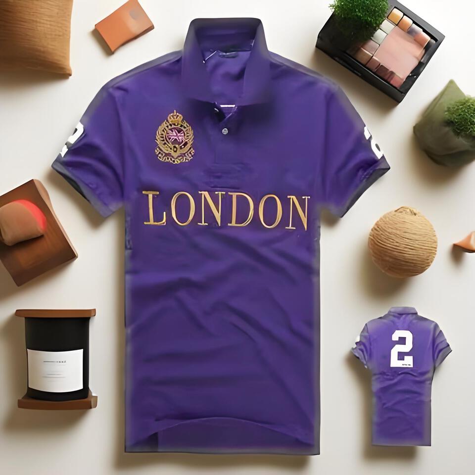 London Polo Purple Cotton Breathable Polo Shirt