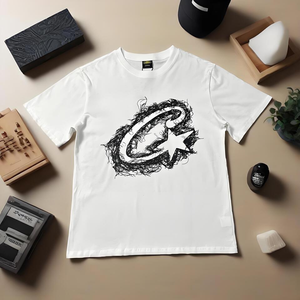 Loose Graffiti Unisex White Cotton T-Shirt