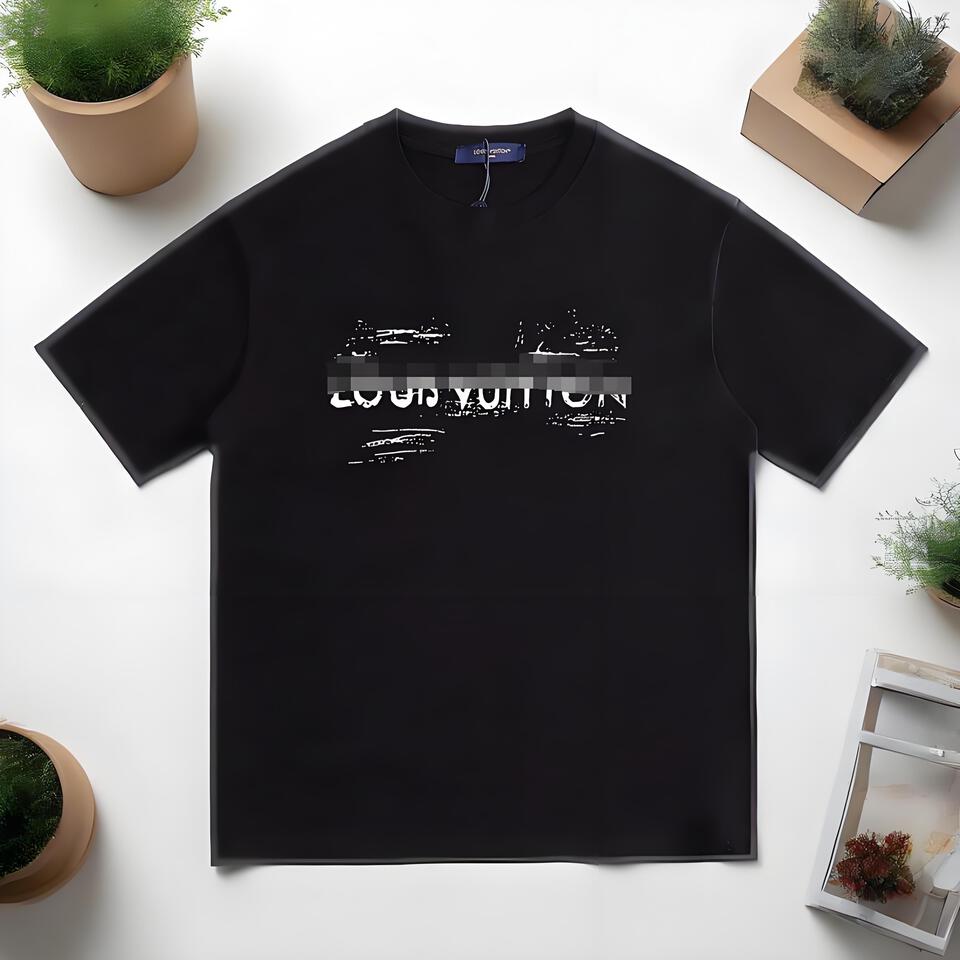 Louis Vuitton Black Cotton Oversized T-Shirt With Print
