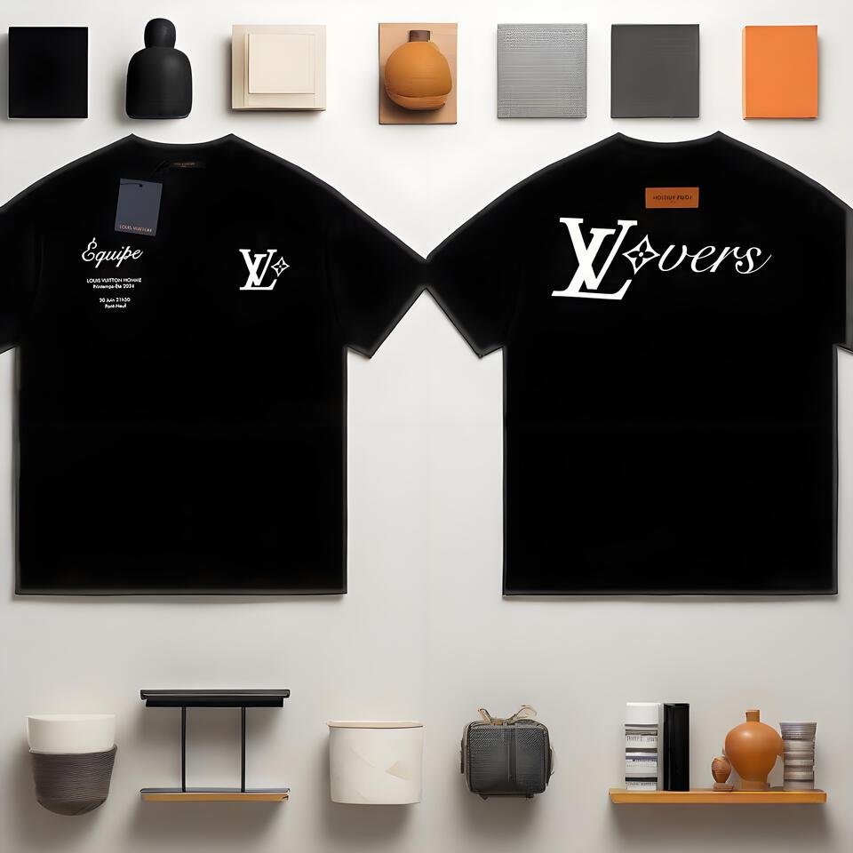 Louis Vuitton Black Unisex Cotton Oversized T-Shirt