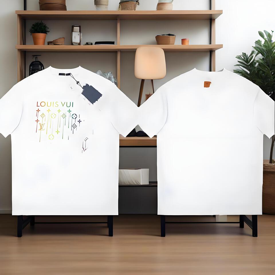 Louis Vuitton Gradient Print Cotton White T-Shirt
