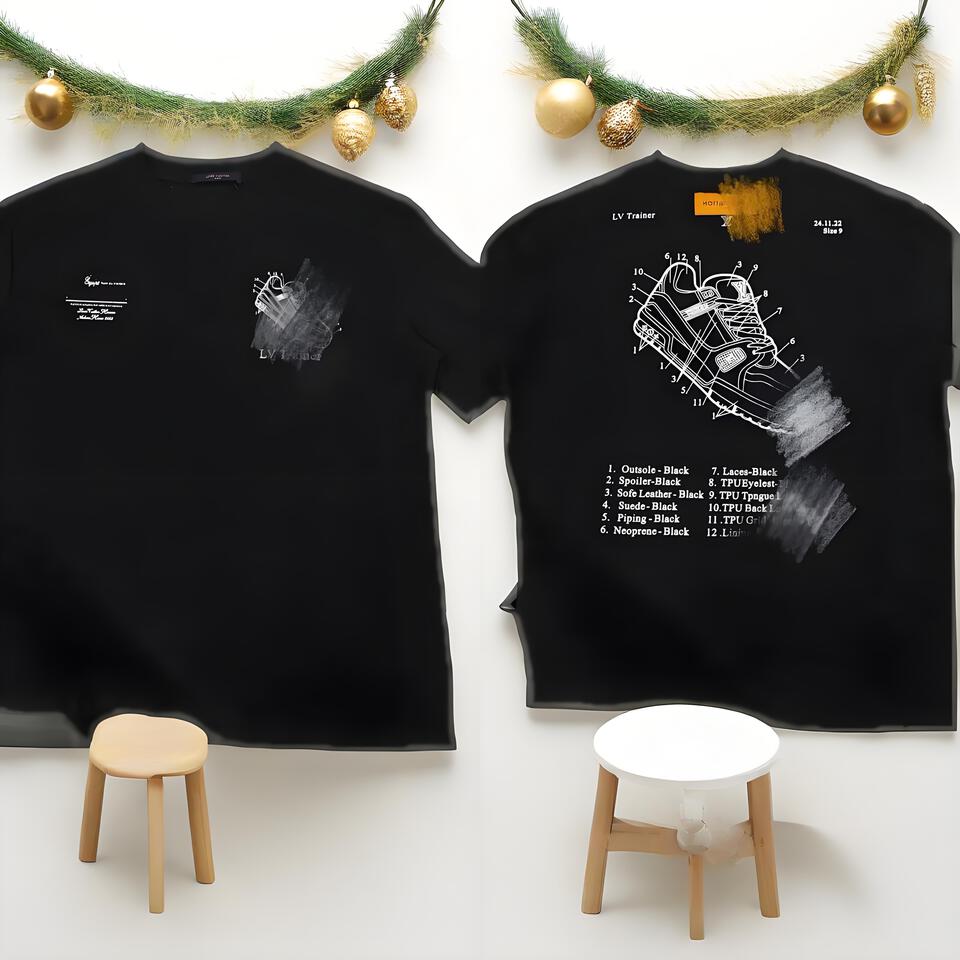 Louis Vuitton Lv Trainer Black Cotton T-Shirt