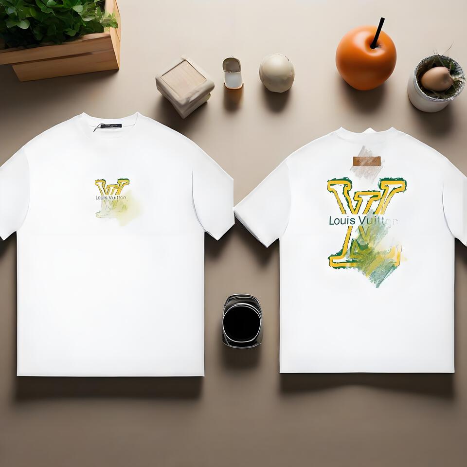 Louis Vuitton White Cotton Graffiti Crewneck T-Shirt