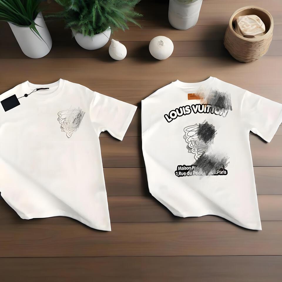 Louis Vuitton White Cotton Graffiti Loose T-Shirt