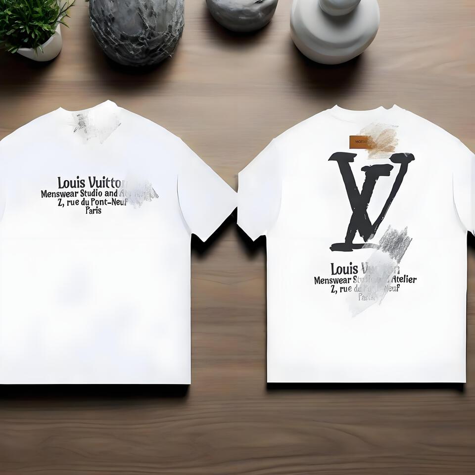 Louis Vuitton White Cotton Graffiti Short Sleeve T-Shirt