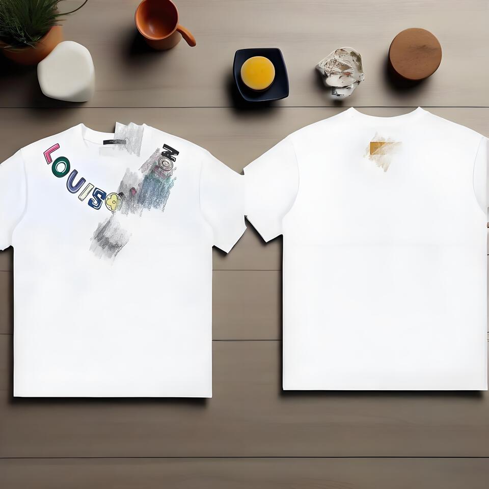 Louis Vuitton White Graffiti Art Unisex T-Shirt