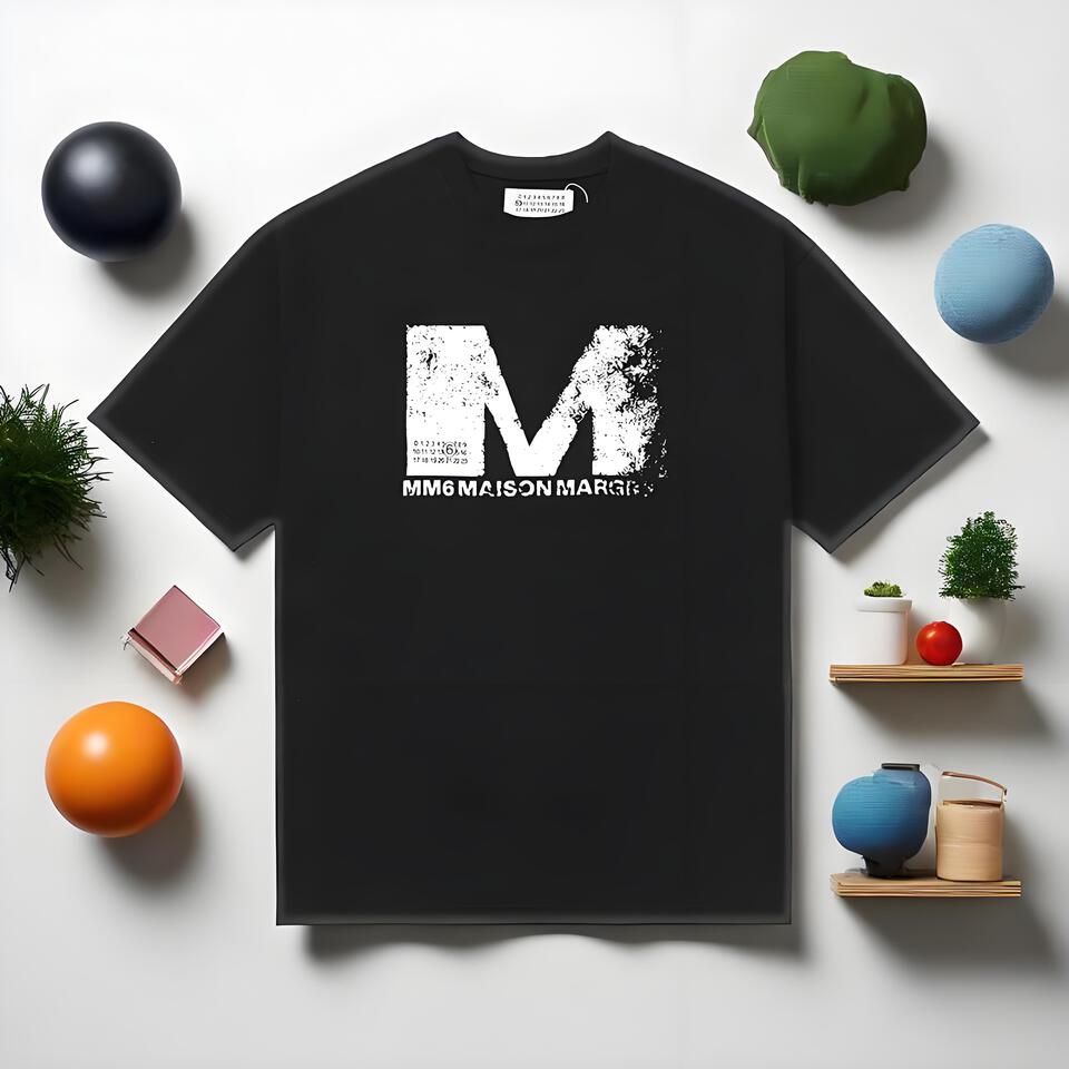 Maison Margiela Black Cotton Oversized Short Sleeve T-Shirt