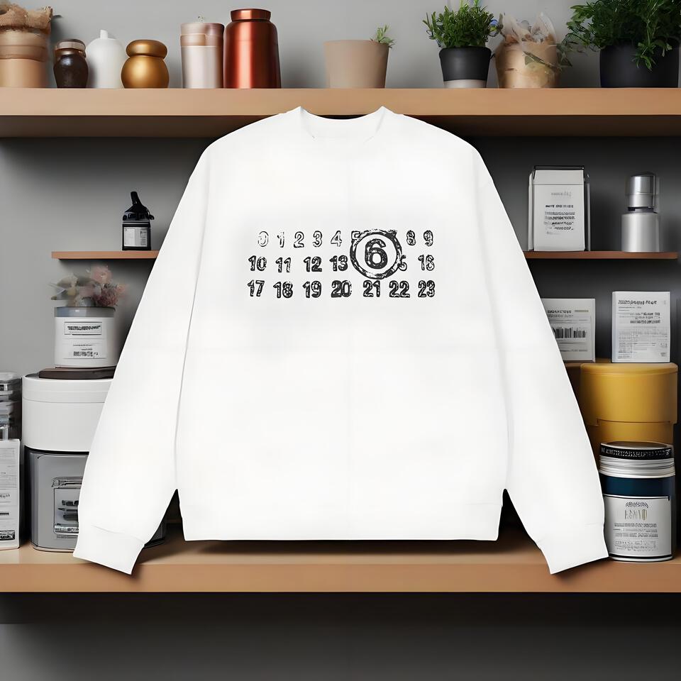 Maison Margiela Matrix White Unisex Cotton Hoodie Streetwear