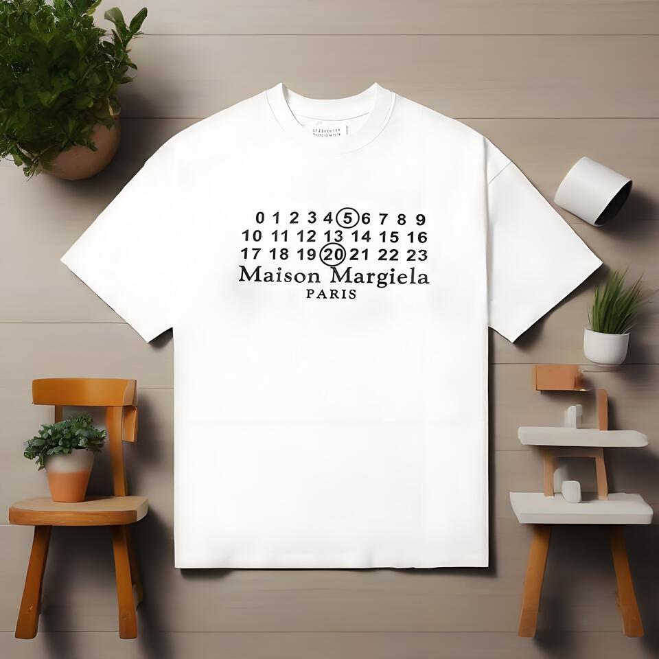 Maison Margiela White Number Cotton T-Shirt