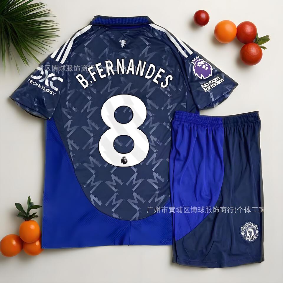 Manchester United 23-24 Away Jersey Blue Kit Set | Authentic Football Shirt