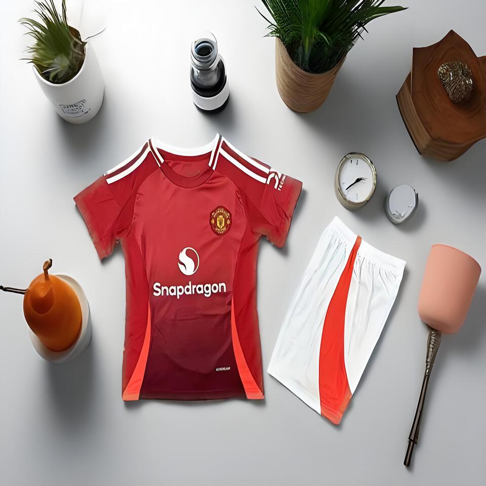 Manchester United Quick Dry Soccer Jersey Set for Men - Official Kit