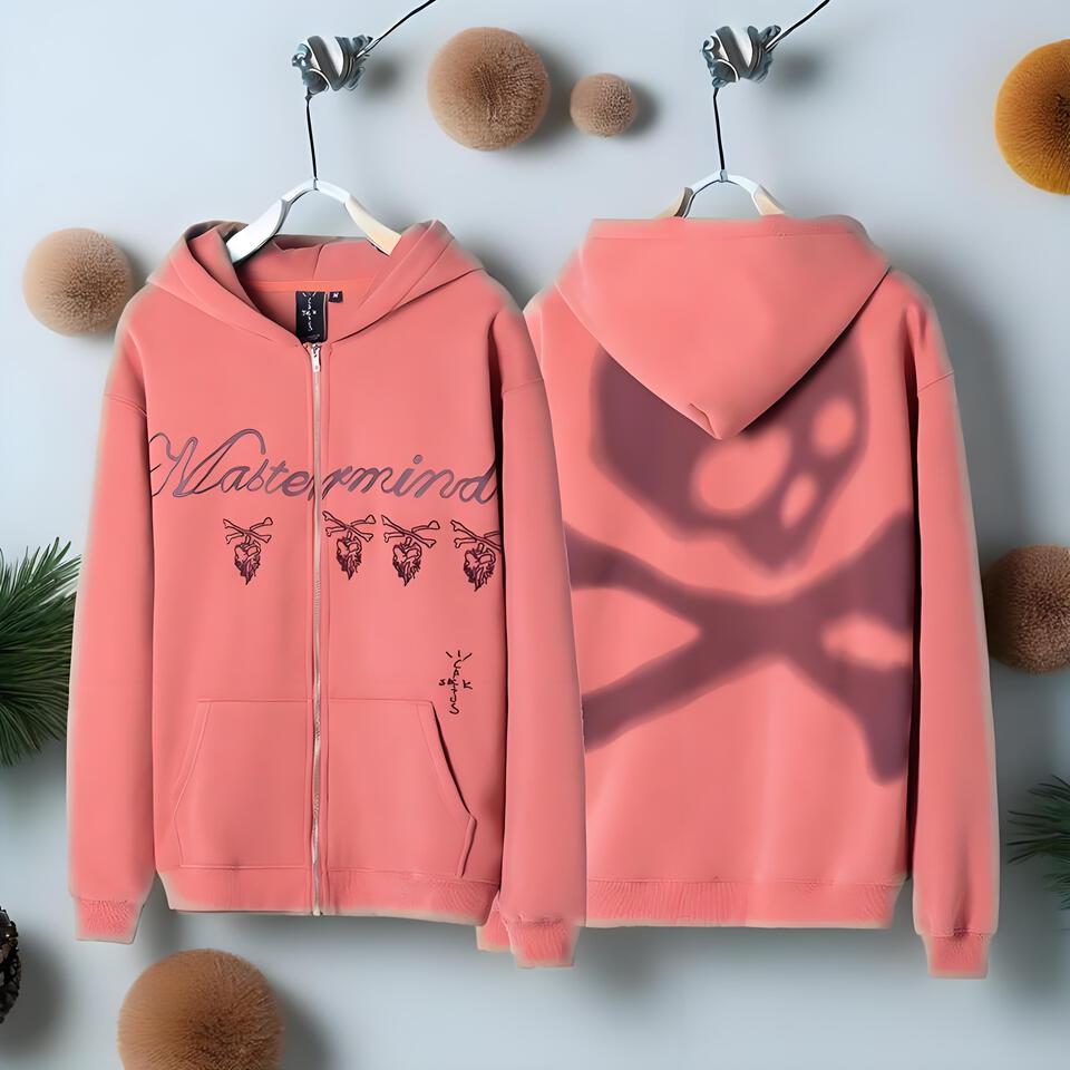 Mastermind Hooded Black Cotton Sweatshirt Oversized Street Style