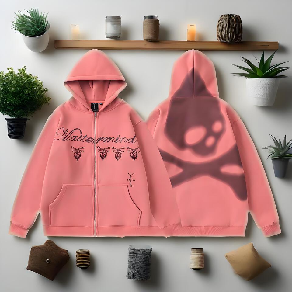 Mastermind Pink Cotton Hooded Sweatshirt