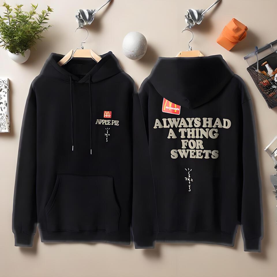 McDonald's Black Cotton Hooded Sweatshirt