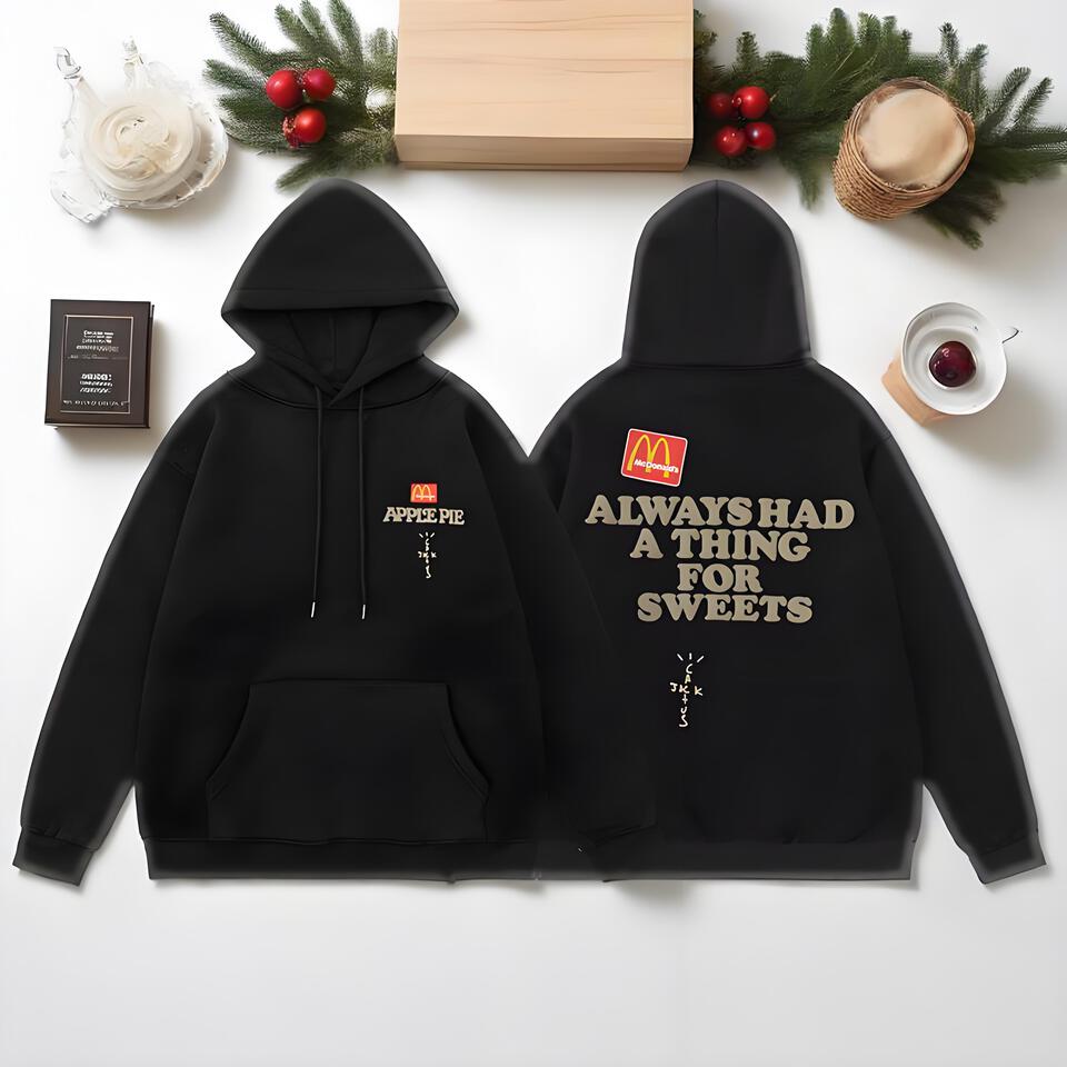 McDonald'S Black Cotton Hooded Sweatshirt