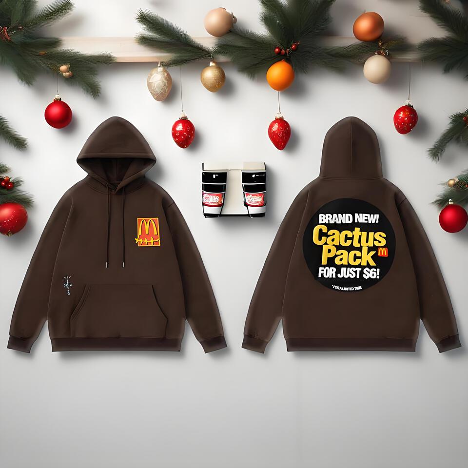 McDonald'S Cactus Pack Brown Cotton Hoodie Streetwear