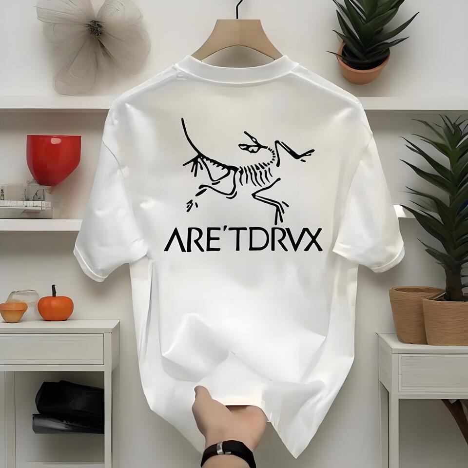 Men's Dinosaur Print T-Shirt Casual Streetwear Short Sleeve Tee