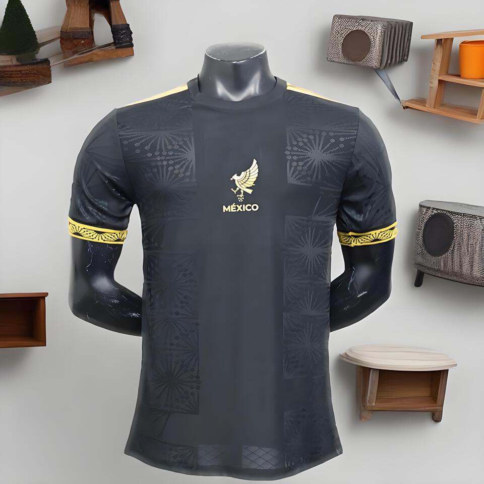 Mexico National Team Black Breathable Quick-Dry Football Jersey