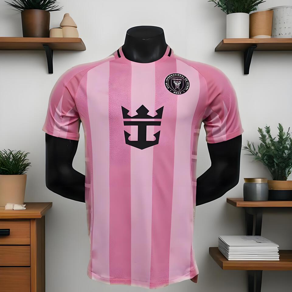 Miami Pink Stripe Sport Jersey - Vintage Style Football Shirt