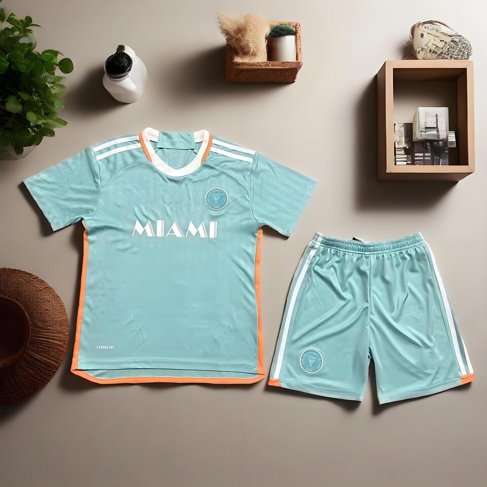 MIAMI Quick-Dry Green White Orange Sports Set Unisex Classic Athletic Wear