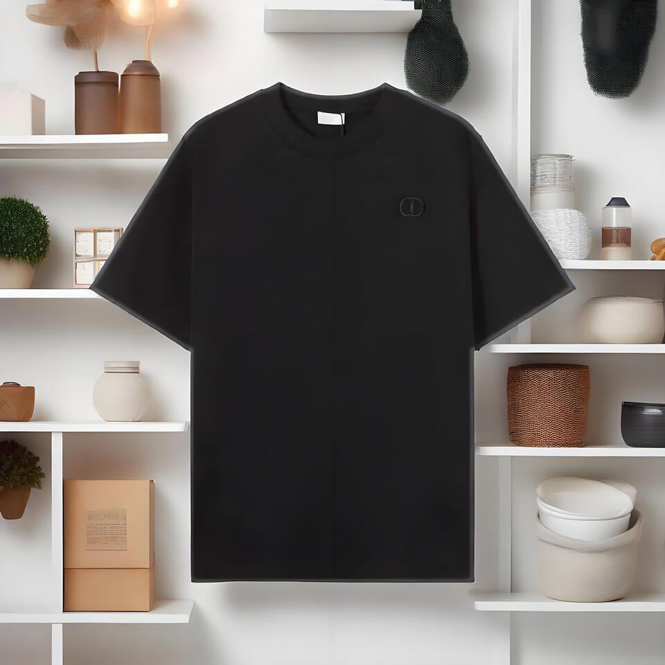 Minimalist Embroidered Cotton T-Shirt Unisex Casual Top