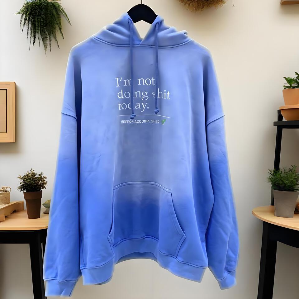 Mission Accomplished Blue Gradient Unisex Hoodie