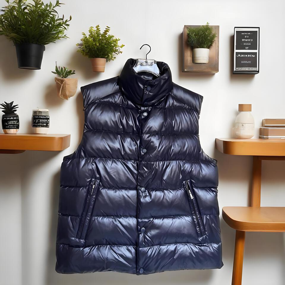 Moncler Black Puffer Vest Windproof Lightweight Warm