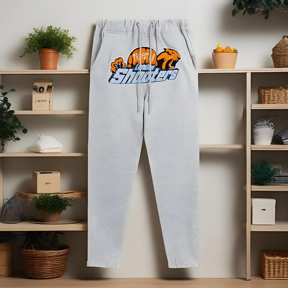 MR. POSTER Grey Cotton Loose Sweatpants