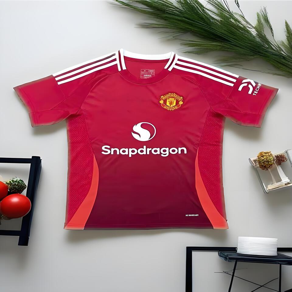 MU 24-25 Red Home Jersey, Manchester United Football Shirt 2024-2025