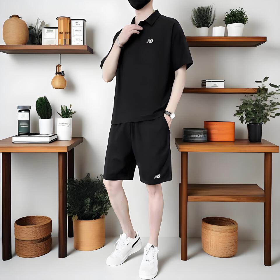 New Balance Black Cotton Casual Tracksuit Unisex