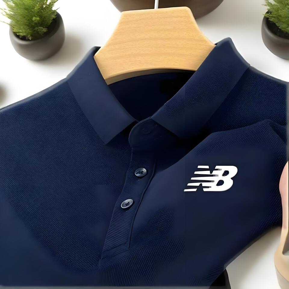 New Balance Deep Blue Pique Breathable Polo Shirt