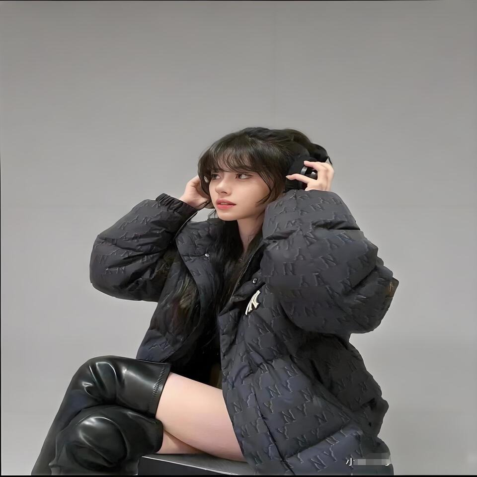 New York NY Quilted Puffer Coat Winter Warm Windproof Unisex Streetwear