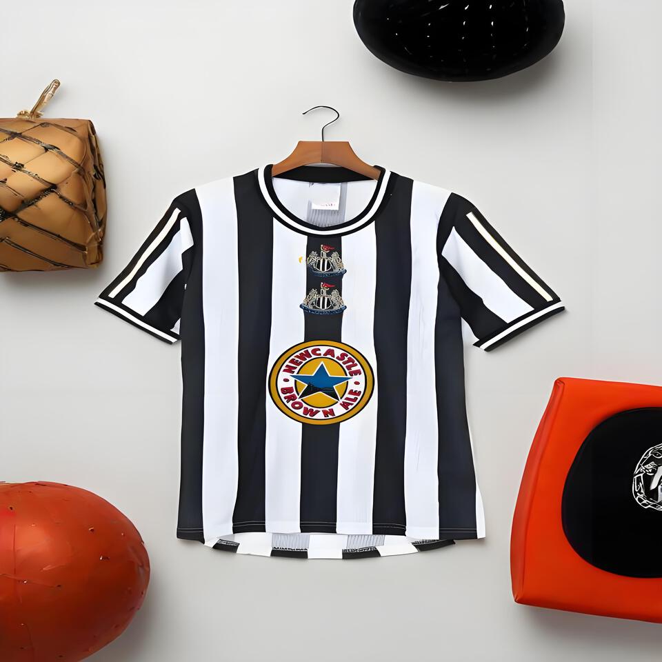 Newcastle Brown Ale Vintage BW Stripe T-Shirt | Retro Beer Tee