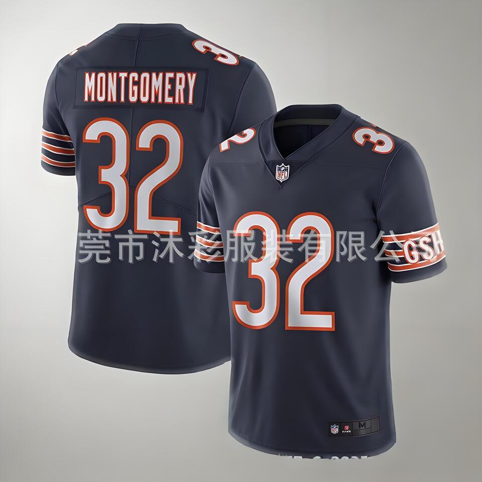 NFL Navy & Orange Clear Youth & Adult Football Jerseys