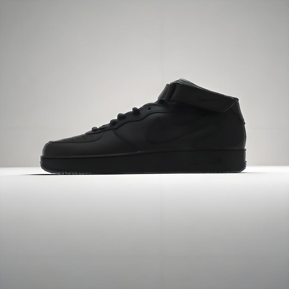 Nike Air Force 1 '07 High Top Men's Basketball Shoes Black Leather