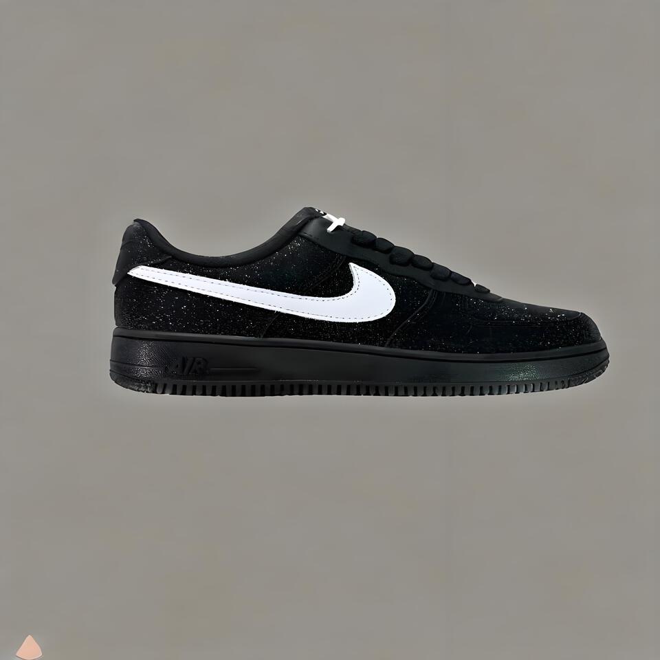 Nike Air Force 1 Black Sparkle Cushioned Sneakers