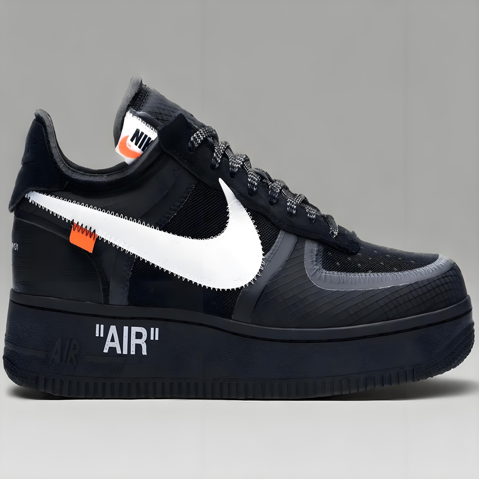 Nike Air Force 1 Deconstructed Black Orange Unisex Sneakers