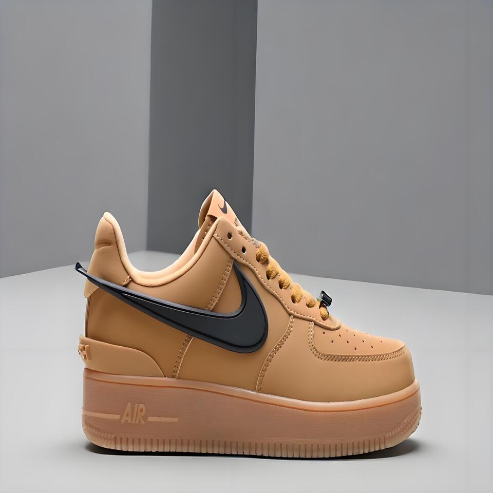 Nike Air Force 1 Khaki Brown Retro Casual Shoes